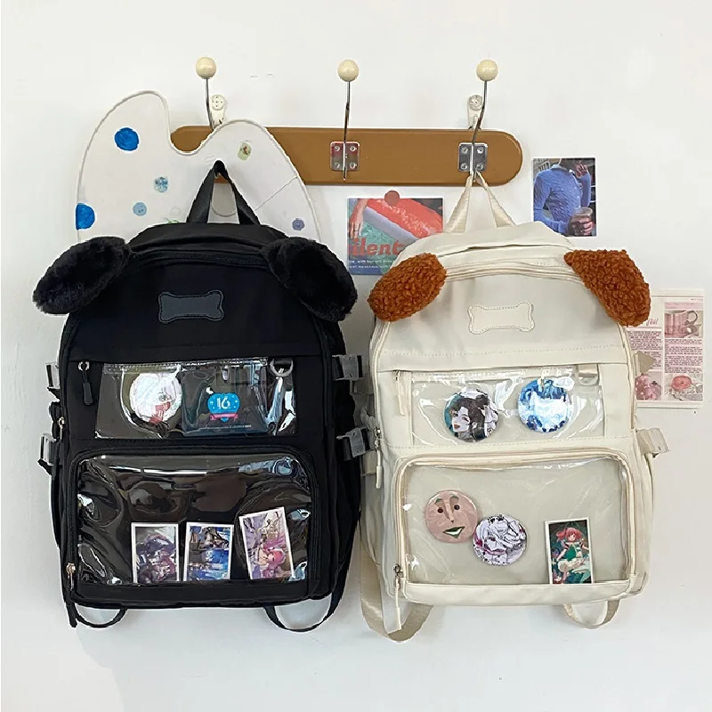 Mochila de gran capacidad Unisex para estudiantes, bolso de hombro, bandolera japonesa Kawaii para niños adolescentes