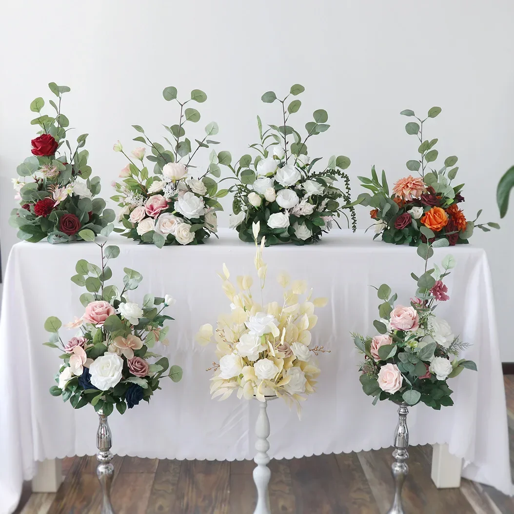 Artificial Flowers Wedding Road Guide Decoration Flower Balls Birthday Banquet Hotel Table Flowers Catwalk Road Lead Flowers