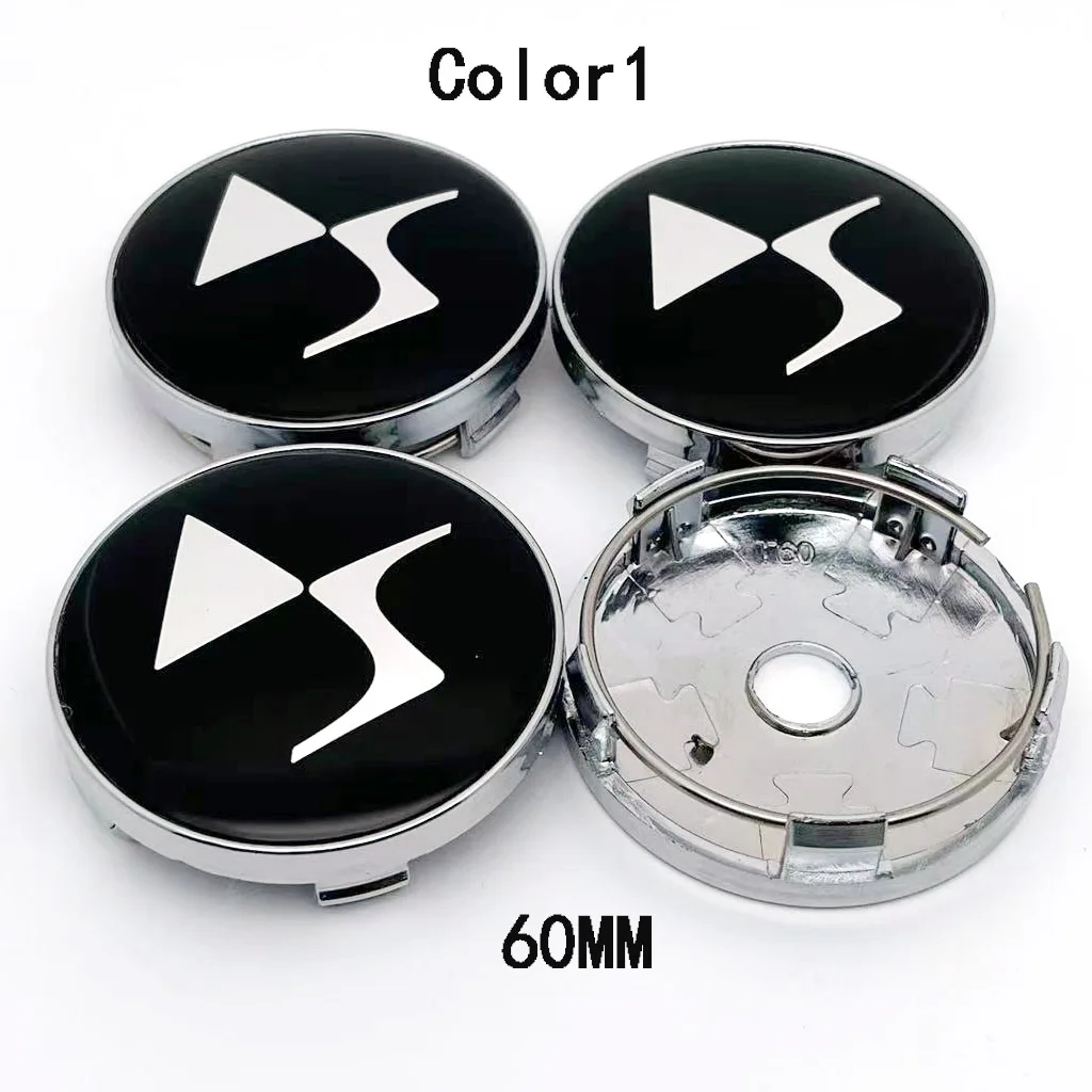 4PCS/Lot 60MM  Car Wheel Center Caps for DS Racing  WHEEL Emblem Logo Car Dust CoverStyling