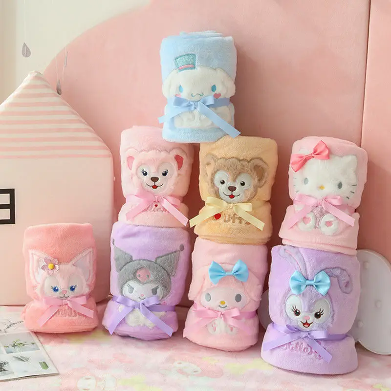 

Новинка 20204, японское плюшевое одеяло Cinnamoroll с героями мультфильмов «Hello Kitty», детское полуденное перерыв в автомобиле, маленькое одеяло в подарок