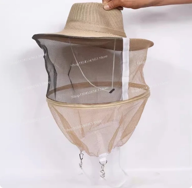 Breathable Flame Resistant Beekeeping Veil with Cowboy Style Hat for Bee Protective Gear