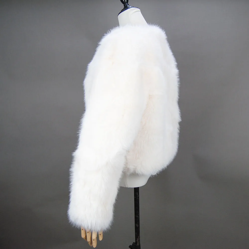 Modny krótki płaszczyk ze sztucznego futra, odzież damska, futrzana kurtka ze sztucznego futra, zimowe płaszcze damskie, odzież wierzchnia, top damski