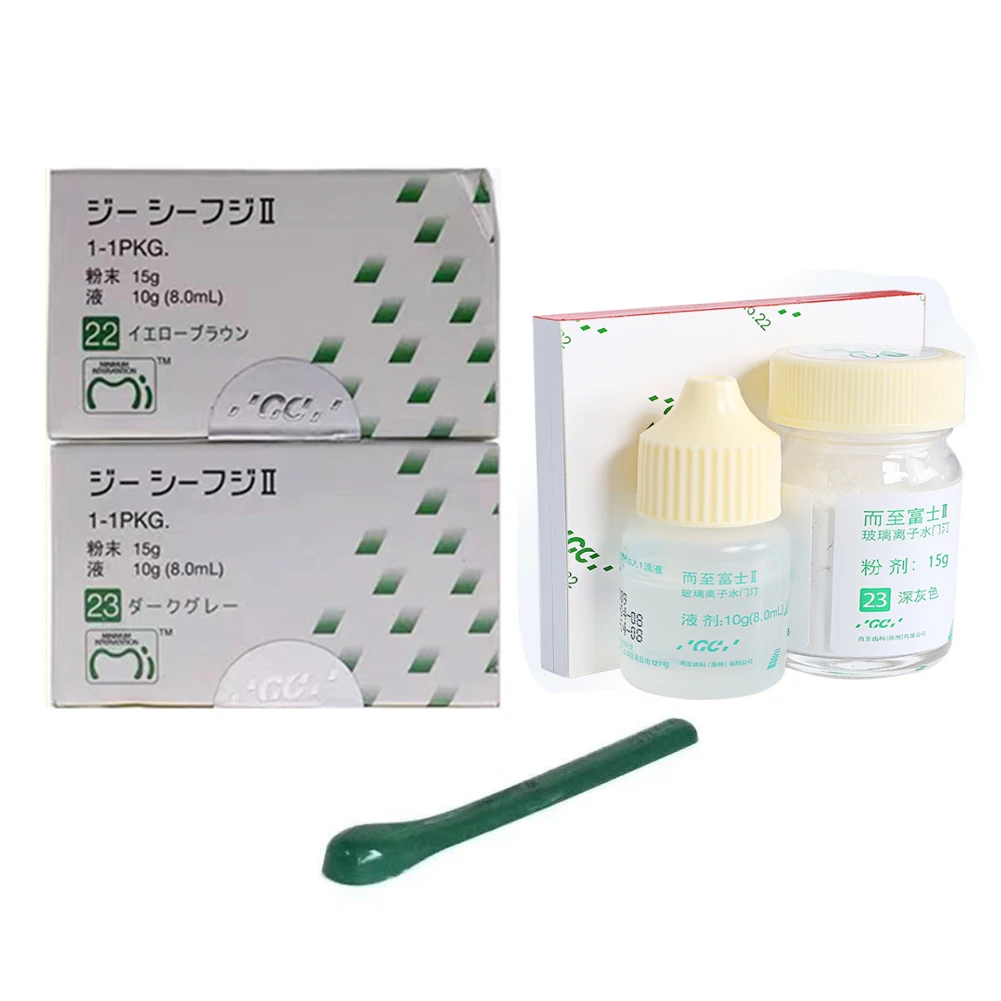 الأسنان فوجي I Mini/II/IX الزجاج أيونومر شوي الرجال تينغ مواد الراتنج طب الأسنان الخزف القشرة الترابط مسحوق السائل وكيل مختبر