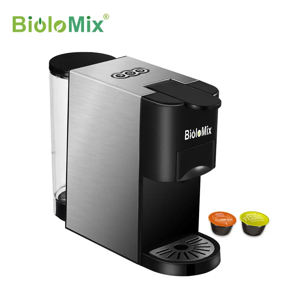 BioloMix 3 W 1 ekspres do kawy Espresso wielokrotne kapsułki z kawą ekspres do kawy Nespresso,Dolce Gusto i kawa mielona 19Bar 1450W