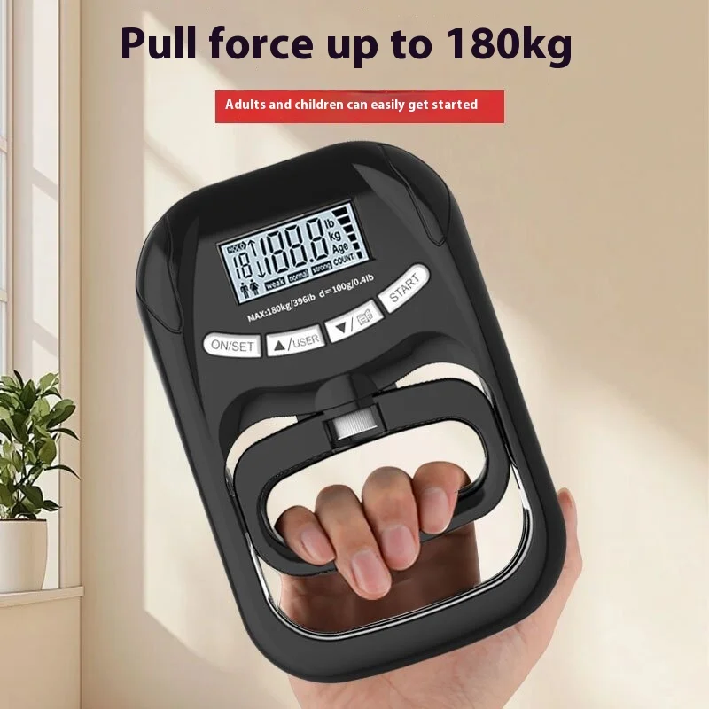 Portable USB LCD Screen Digital Hand Dynamometer for Home School Use Grip Strength Exerciser Trainer Tester Consumer Electronics