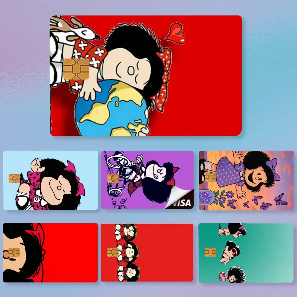 Funny Cartoon M-Mafalda  Credit Card HD Stickers Premium matte film effectively prevents fingerprints and daily abrasion.