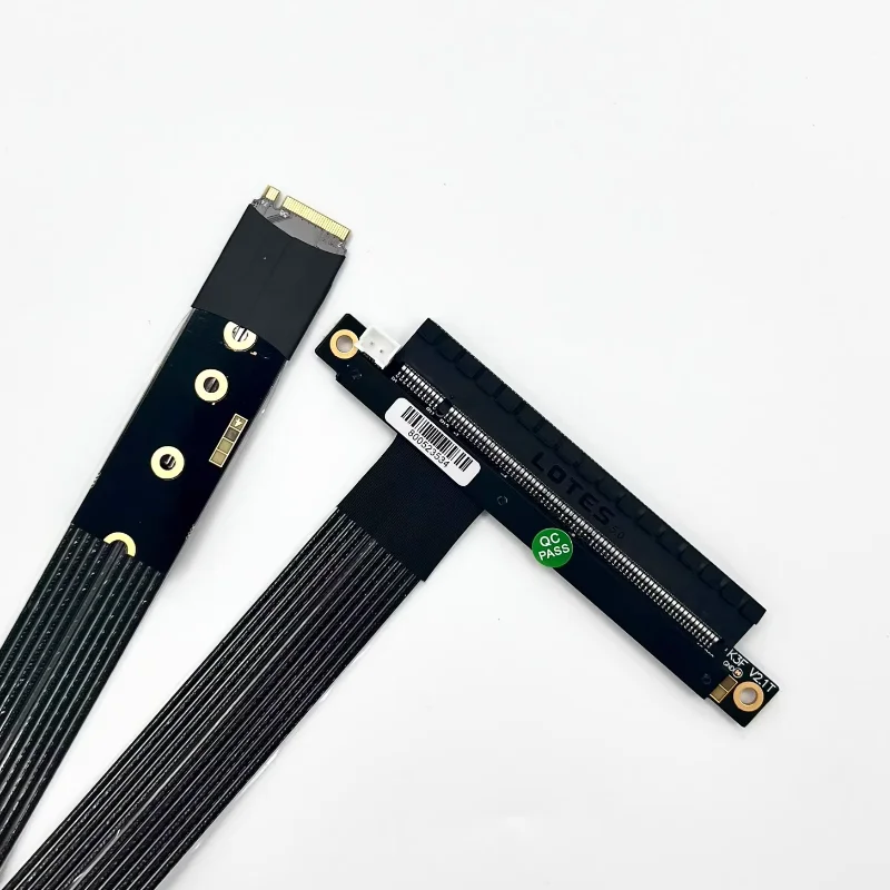 ADT-LINK M.2 NGFF NVMe to PCIe 5.0 X16 Riser Cable Support STX Nvidia/AMD GPU Cards Extension Gen5 M.2 Ultra SSD M-key Slot