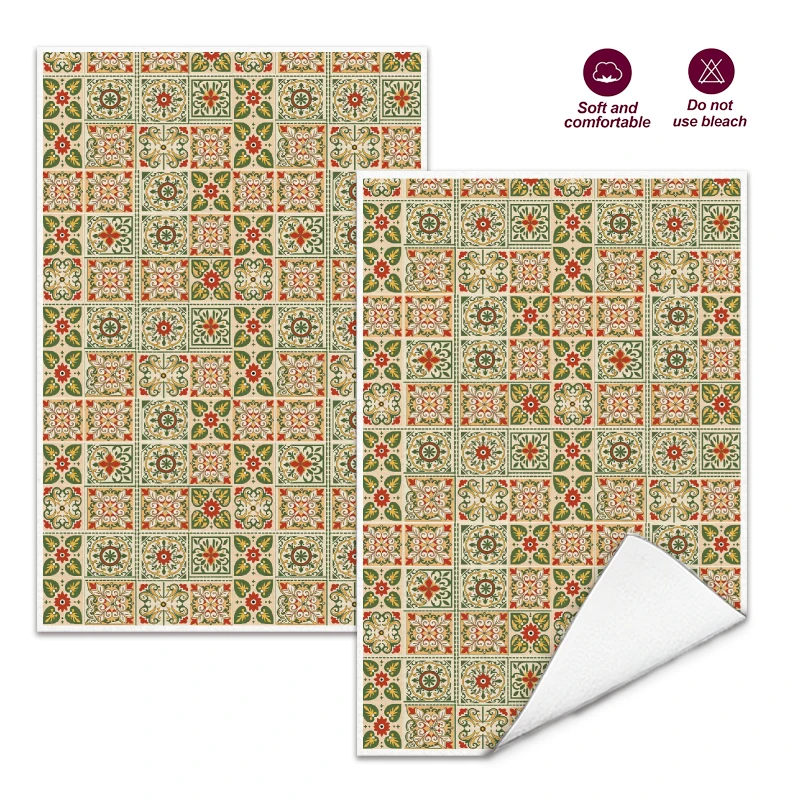 2Pcs, Forest-Style Floral Kitchen Towels, 40Cm*60Cm Towel Set, Best Kitchen Towels, Super Absorbent Soft Cleaning Cloth, Cooking and Baking Tea Towels, Hand Towels, Cleaning Cloths, Dishcloths, Kitchen Decor, Living Room Decorations, Kitchen Essentials, Home Essentials