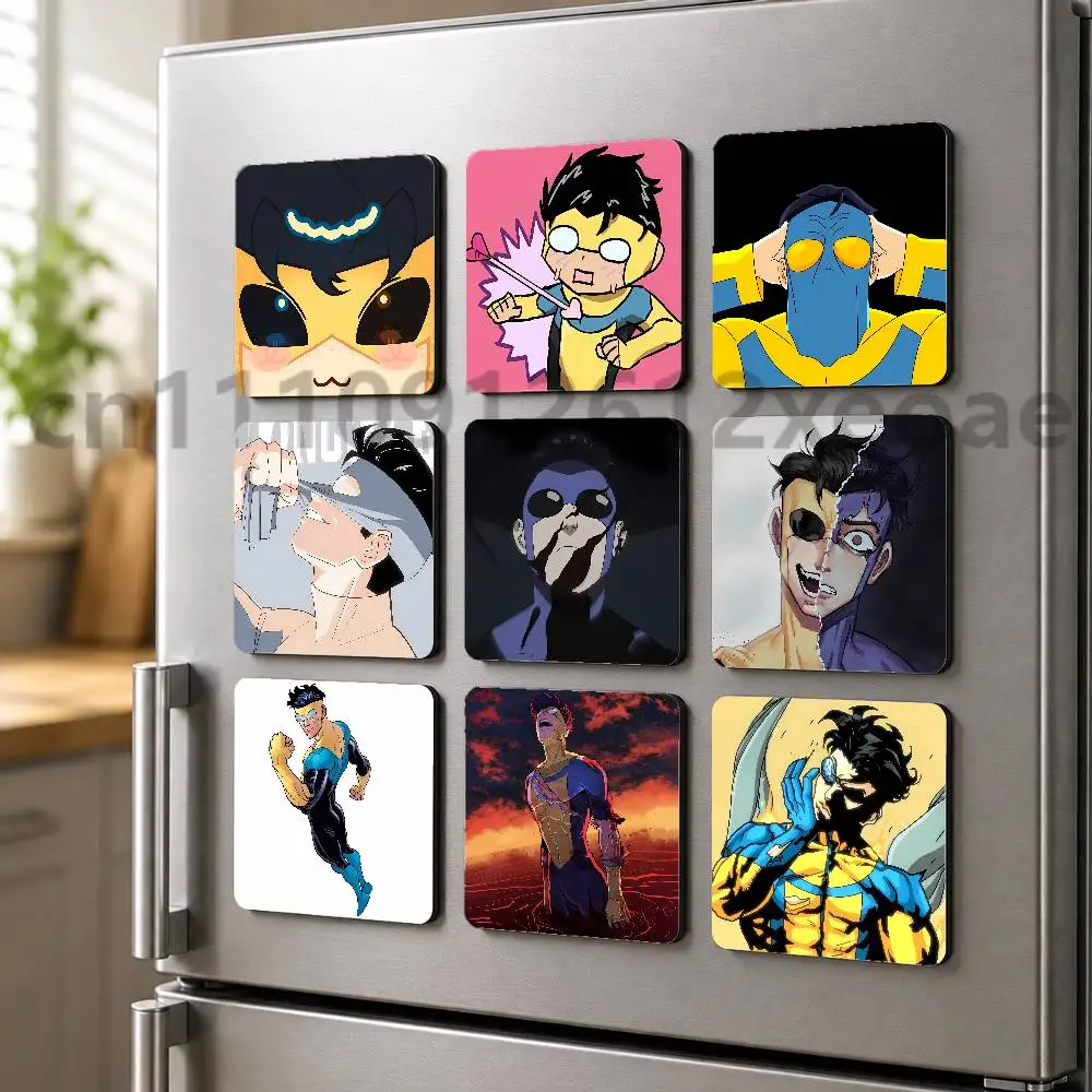 Mark Grayson Invincible Reusable PVC Fridge Magnet 55x55mm Decorative Magnetic Sticker for Metal Surfaces