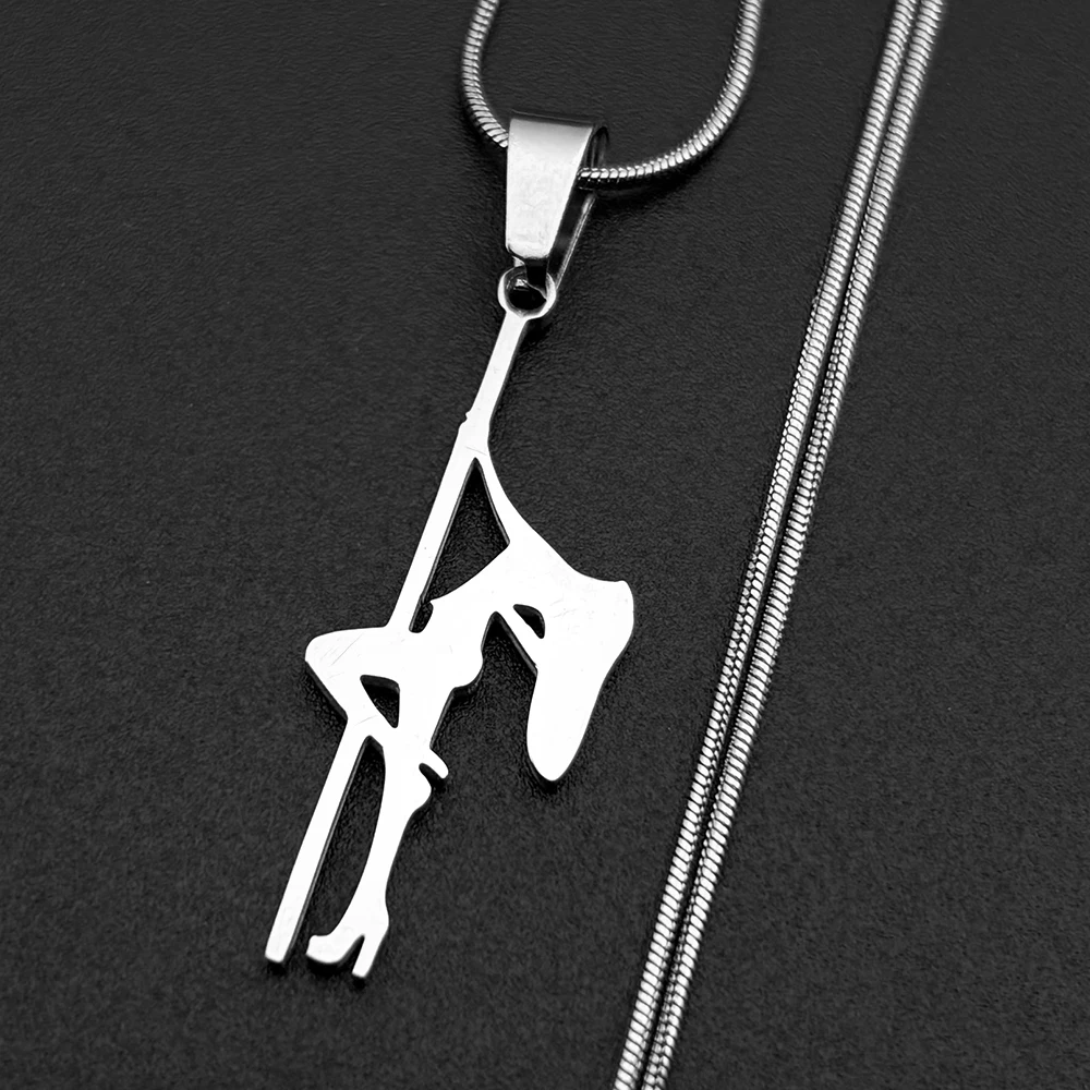 Pole Dance Mädchen Musikalische Kette Frauen Männer Edelstahl Goldfarben Kunstliebhaber Rhythmische Gymnastik Anhänger Halskette Schmuck Geschenke – Detail 6