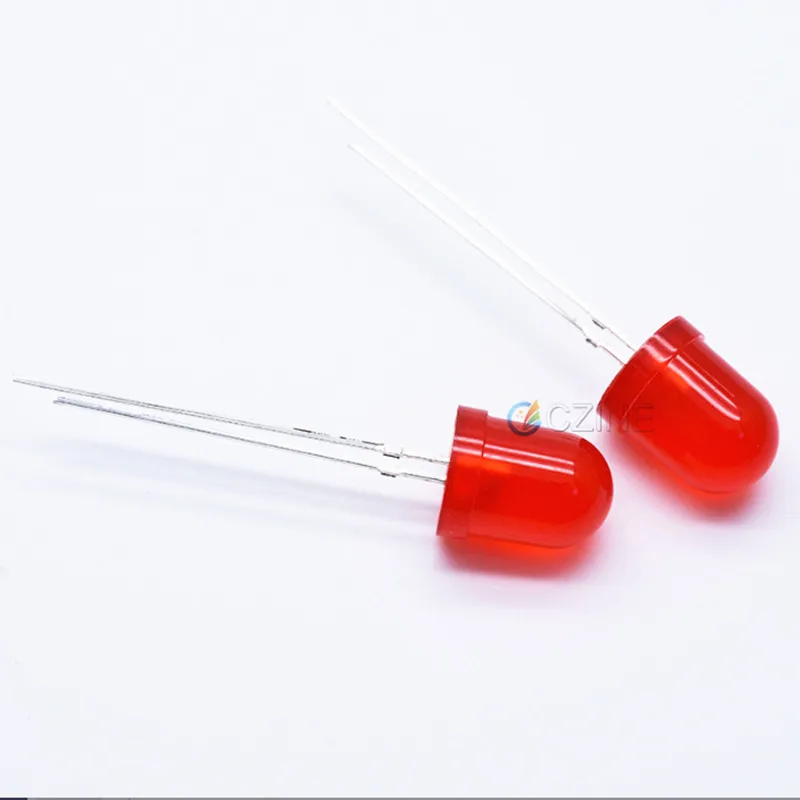 50PCS 8MM direct insertion LED bead light-emitting diode F8 ultra high brightness white red blue yellow diode