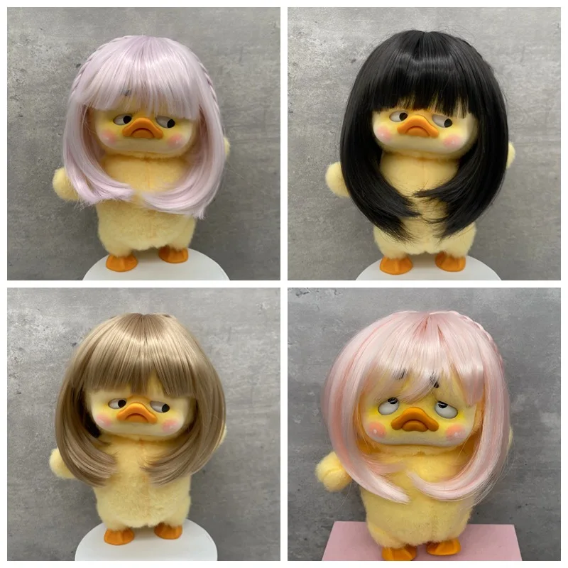Wig for Upsetduck Doll Wig 24-26cm Head Circumference High Temperature Fibre Hair for Labubu Doll Decoration