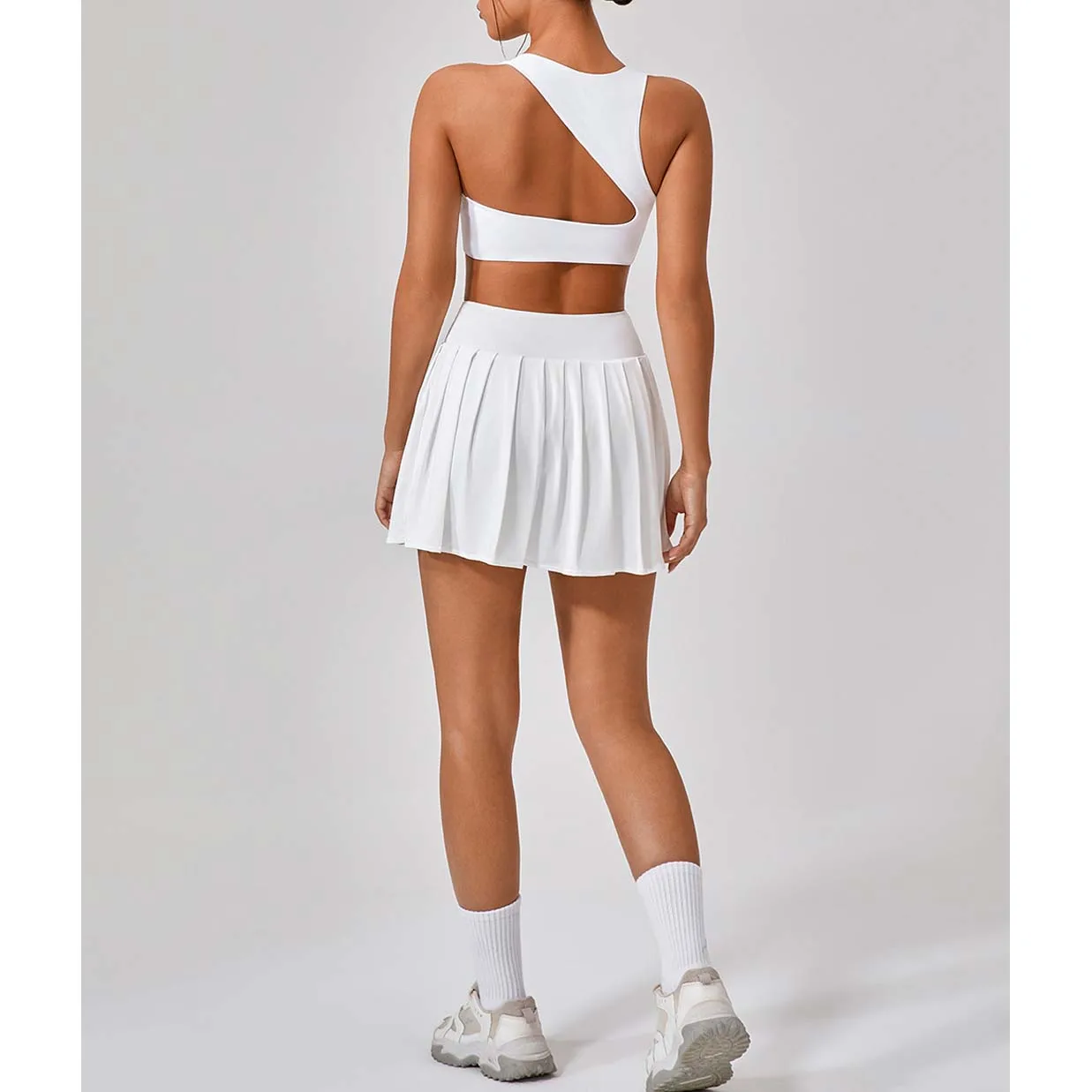 Damen-Sport-BHs, hohe Taille, Biker-Shorts, 2-teiliges Workout-Set, Übung, Fitnessstudio, Yoga-Outfit