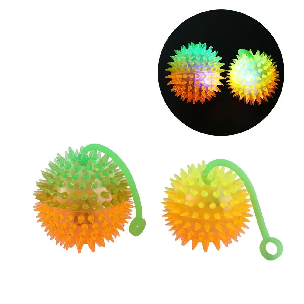 Ballen Vent Ball Glow In The Dark Gloeiende elastische balspeelgoed Gloeiende haarflitsbal Elastische gloed Haarbal Led Light Up Toy