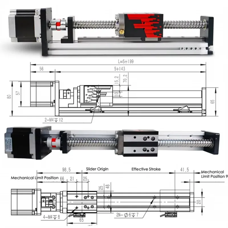 

Motorized Linear Stage Actuator Ballscrew Guide Rail
