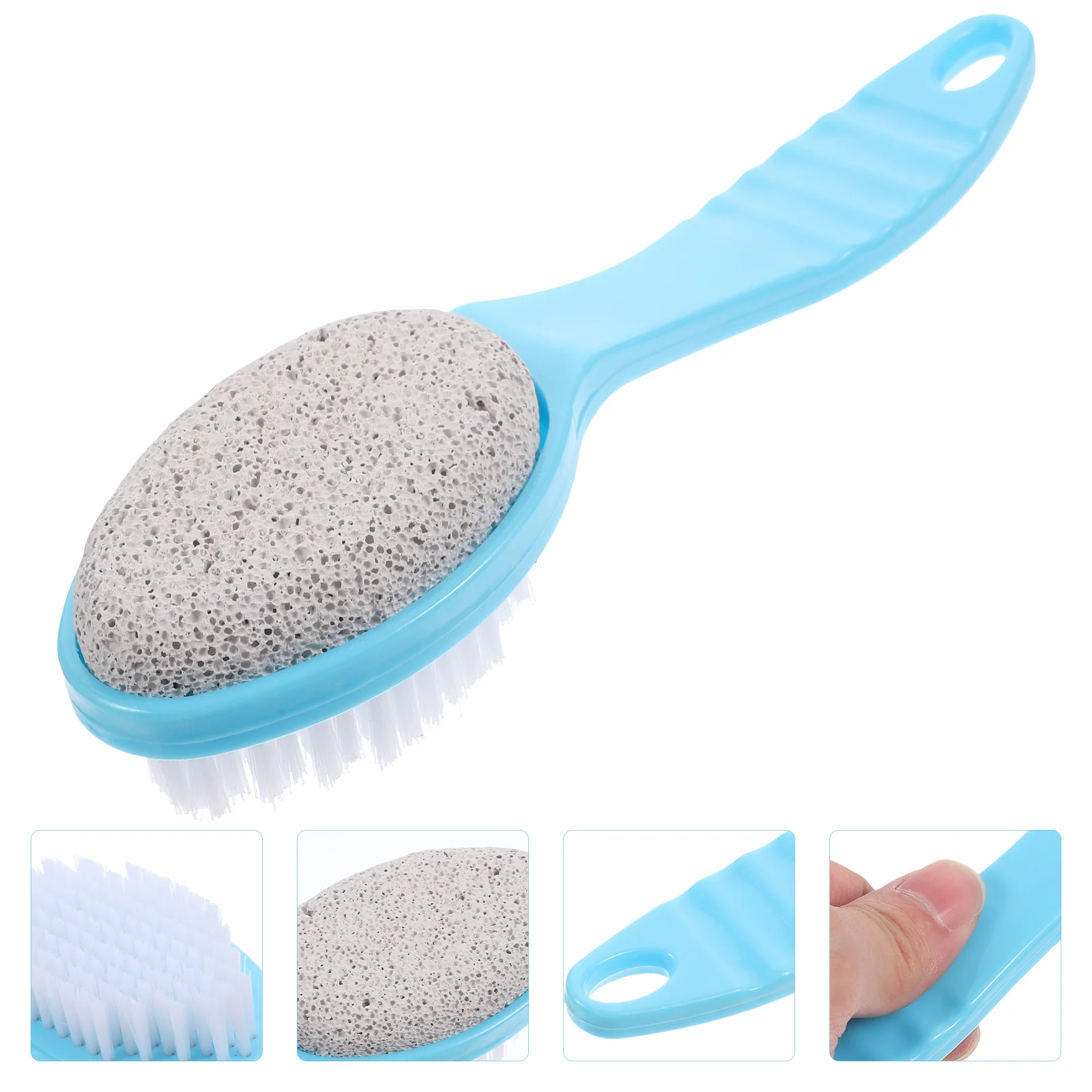 Double-sided Dead Skin Exfoliating Natural Pumice Stone Brush and Foot Scrubbing (green) Board Pedicure for Food Callus Remover