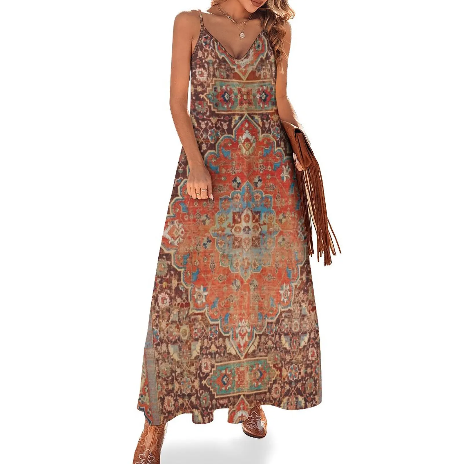 

17th Century Persian Rug Print Sleeveless Dress women's summer dress 2024 dresses ladies 2024 summer