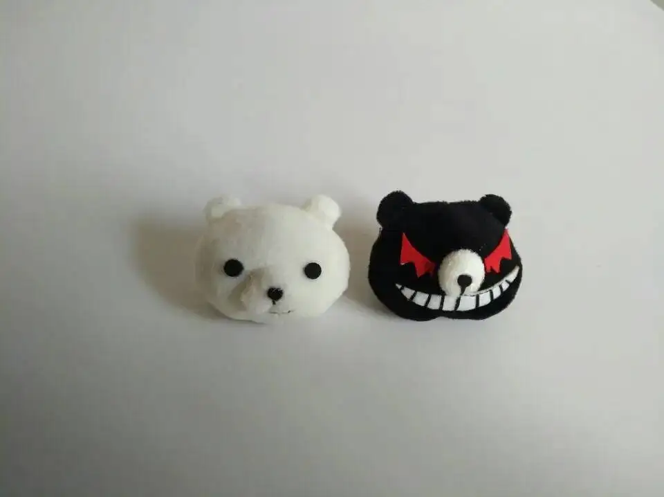 أنيمي دانغان رونبا اينوشيما جونكو شعر مستعار تأثيري حلي دانغانرونا النساء الشعر هالوين النساء الباروكات + أبيض أسود الدب دبابيس الشعر