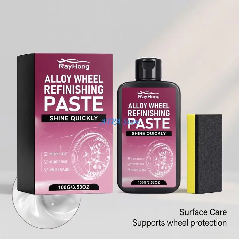 

U13C Effective Tire Rims Scratch Remover Paste Polishing Cream Suitable For Long Term On Car Truck Motorcycle 100g