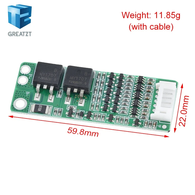 GREATZT 5S 15A Li-ion Lithium Battery BMS 18650 Charger Protection Board 18V 21V Cell Protection Circuit Module