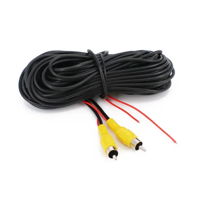 6 Meters 10M 15M 20M RCA Video Extension Cable Male to Male with trigger wire for Car Truck Backup Camera Rear View Parking