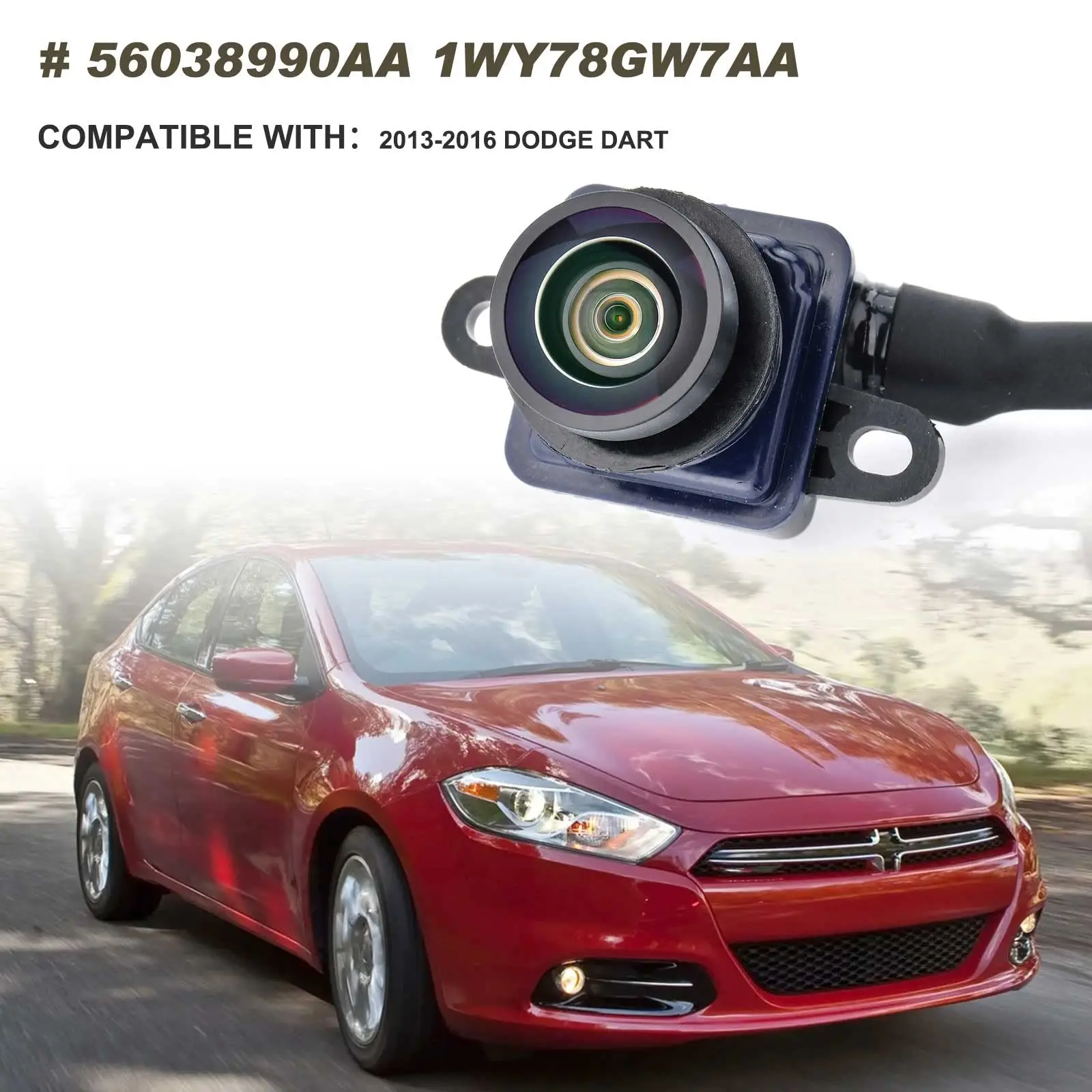 NEW 56038990AA  Car Rear View Backup Parking Reverse Camera  for Dodge Dart 2013 2014 2015 2016 high quality