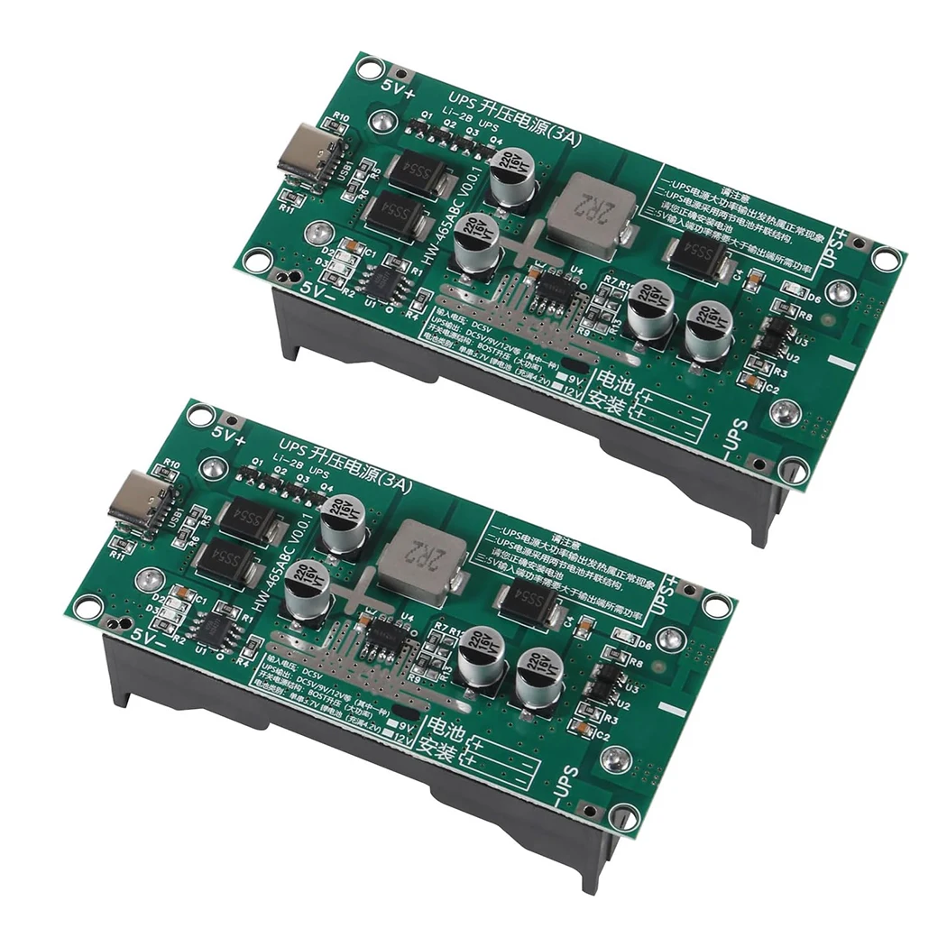 Typ-C 15W 3A Schnellladung USV Netzteil/18650 Lithium Batterie Ladegerät Modul DC-DC Step Up Booster Konverter 5V