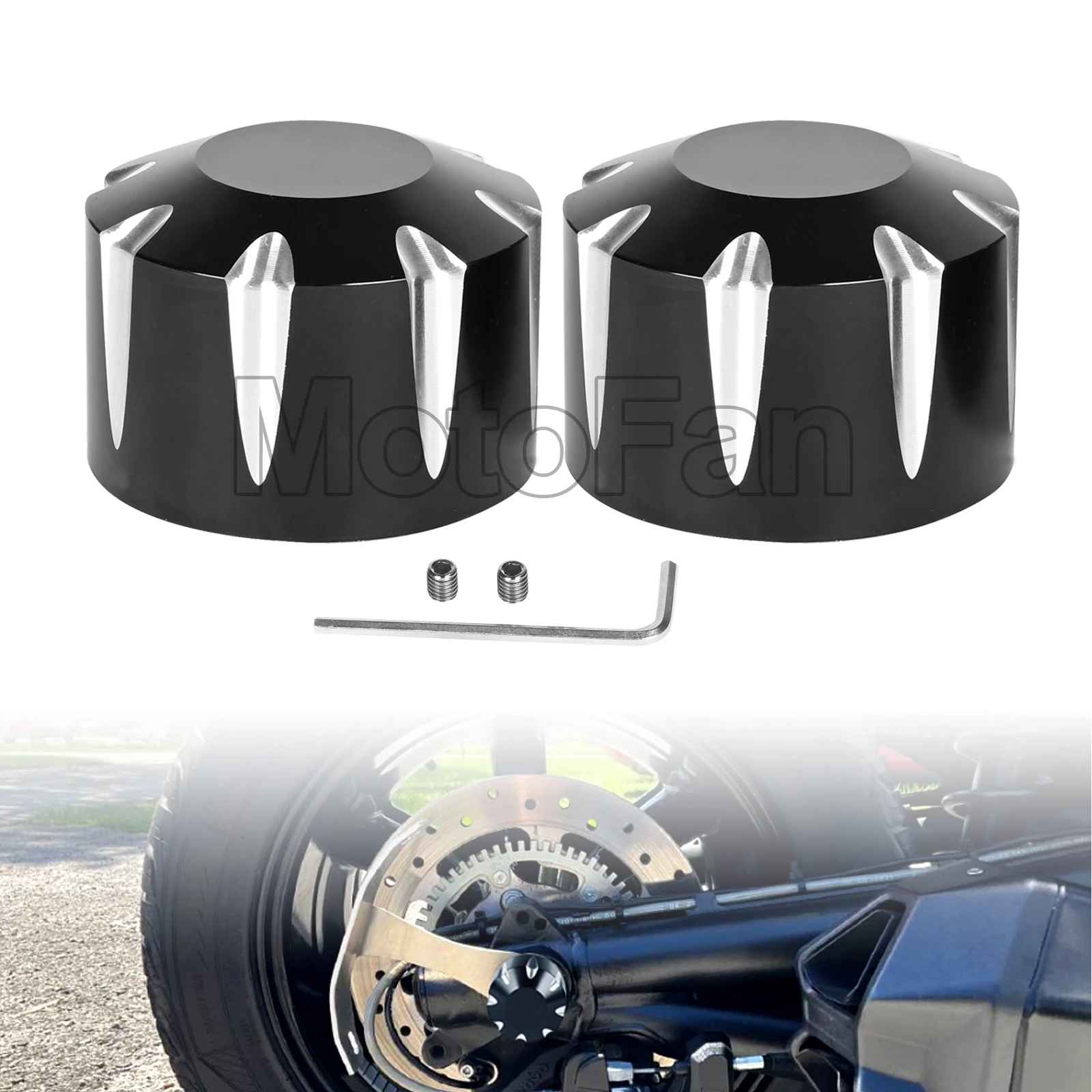 Three-Wheel Motorcycle Accessories Heavy Duty Wheel Axle Caps Covers Rear Axle Caps for Can-Am Spyder GS/RS RT ST F3 2010+