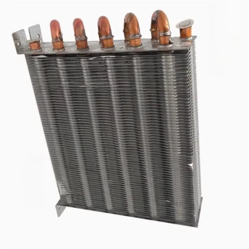 T19C Copper Tube Aluminum Fin Condenser Coil Heat Exchanger Freezer Air/Water-Cooled Aluminum Sink Fin Radiator System