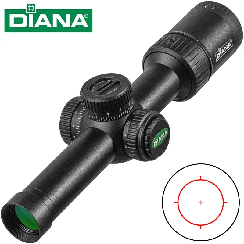 DIANA HD 1-6X24 FFP Scope Compact Scope First Focal Plane Tactical Hunting Riflescopes Lock Reset Shooting Optical Sights