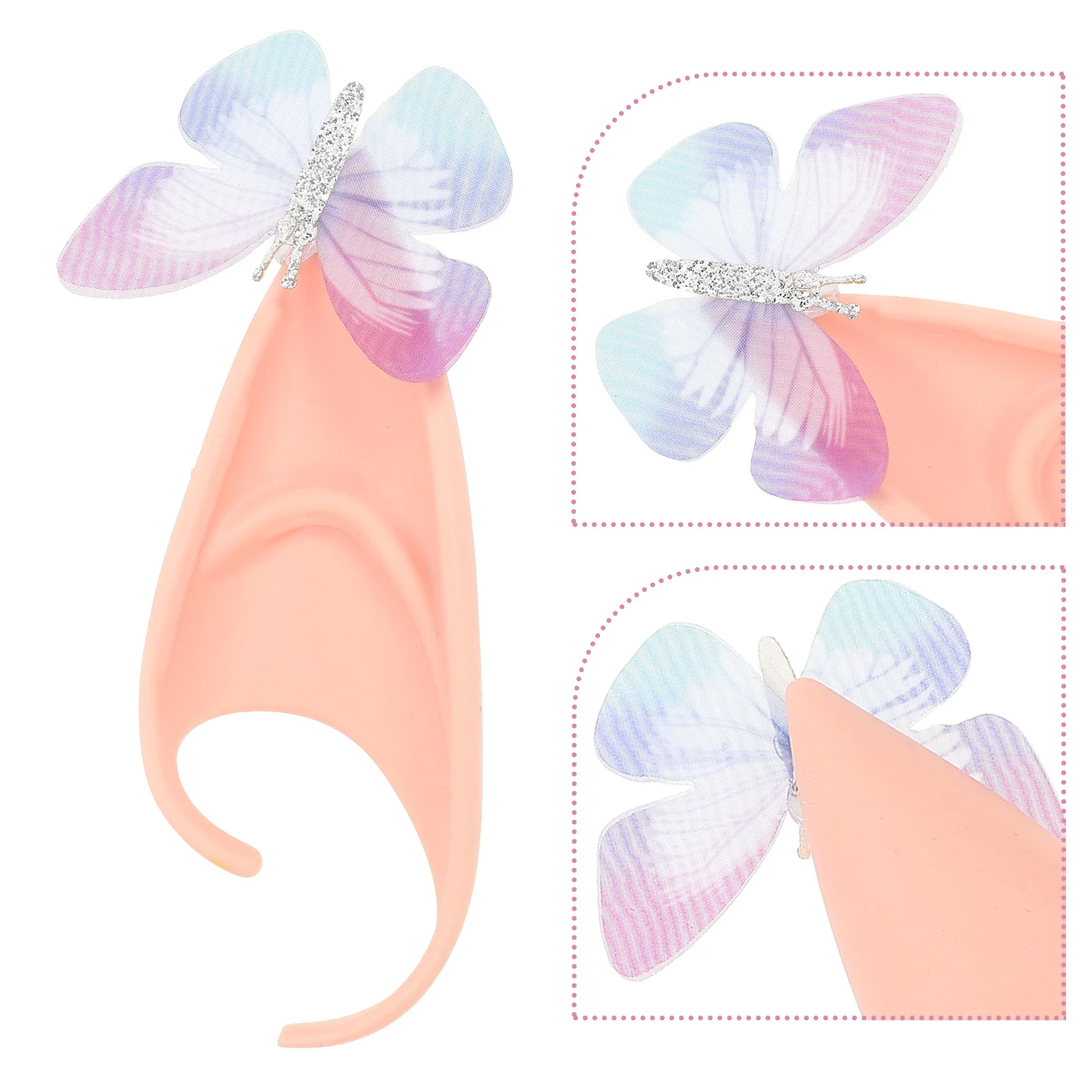 

Fairy Elf Ears Props 7 Colors 12CM Butterfly Fairy Ears for Cosplay Party Stage Performance Photography Accessories