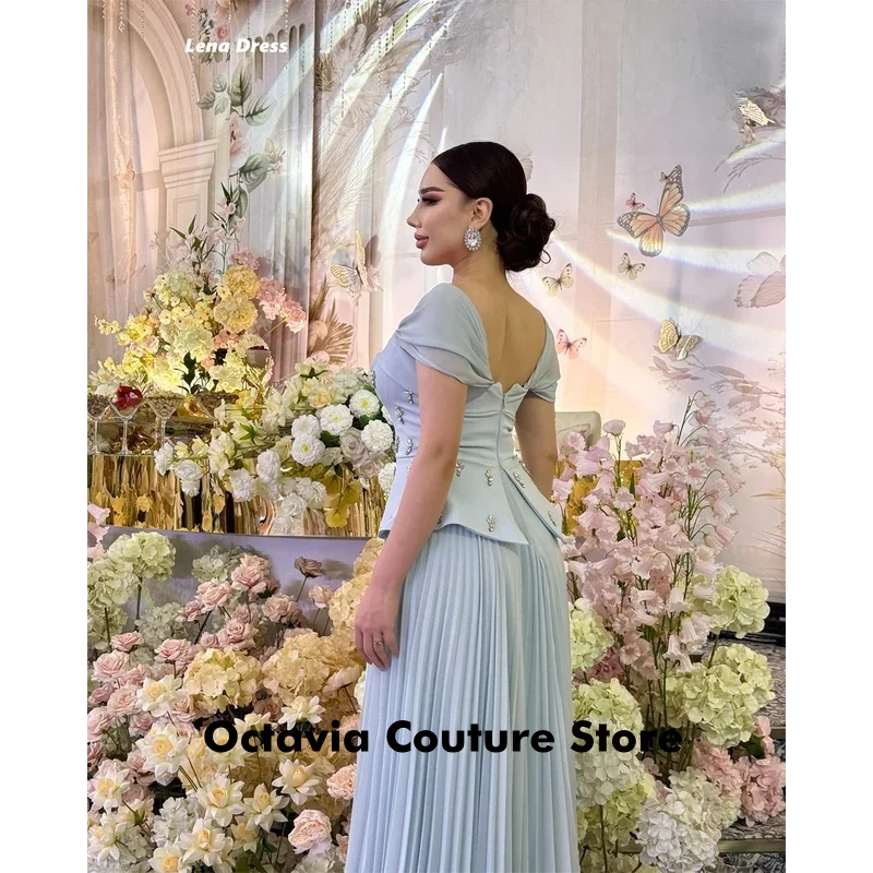 ชุดราตรีประดับคริสตัลทรงสี่เหลี่ยมหรูหราสำหรับงานพรอม ชุดราตรีงานเลี้ยงสุดหรู ปี 2025 ตัดเย็บตามสั่ง