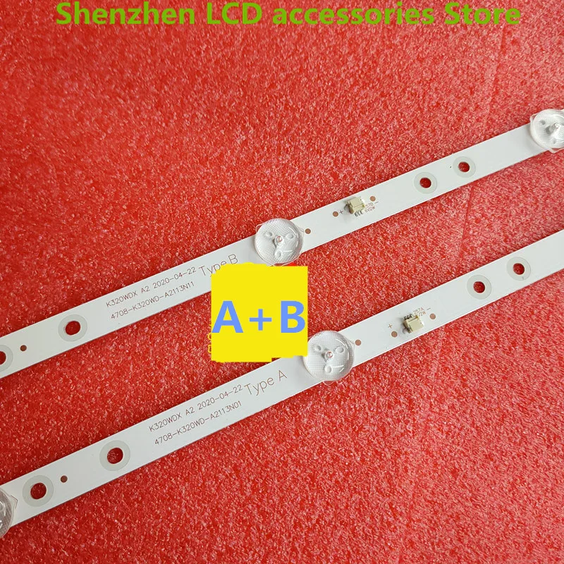 4ชิ้น/ล็อตสำหรับ2T-C32ACSA LCD Backlight บาร์4708-K320WD-A2113N11/01 K320WDX A2 100% ใหม่2PCS + 2PCS B 6V 585มม.