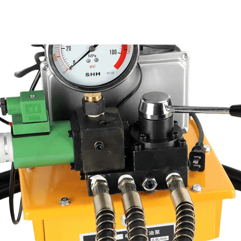 Electric Hydraulic Pump Power Solenoid Manual Valve 3 way 750w Power Lifting /Punching/Bending/Cutting Tools
