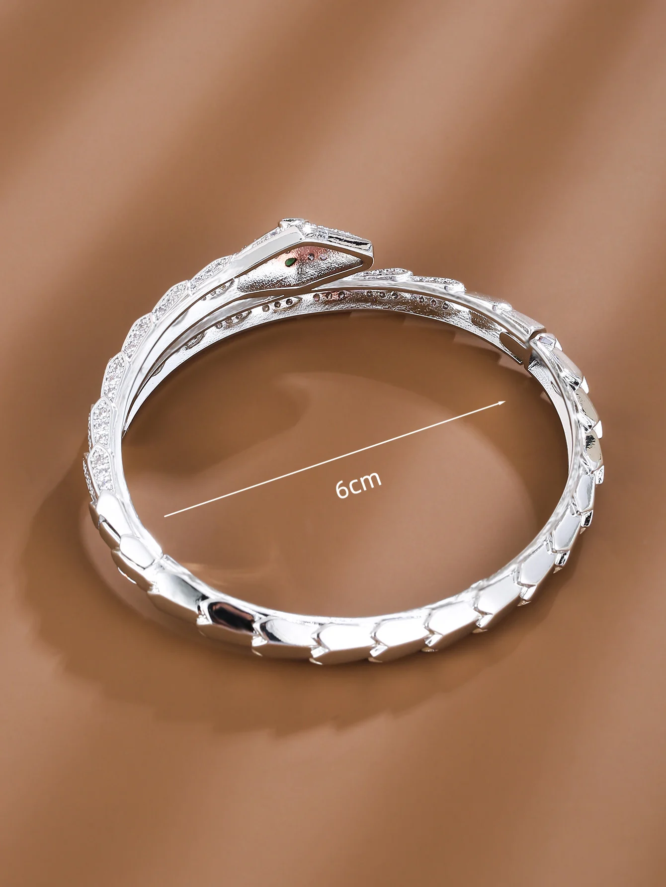 العصرية الحيوان الأفعى على شكل تصميم الاصطناعية زركونيا المرأة سوار للولائم والهدايا مجوهرات الإكسسوار #5