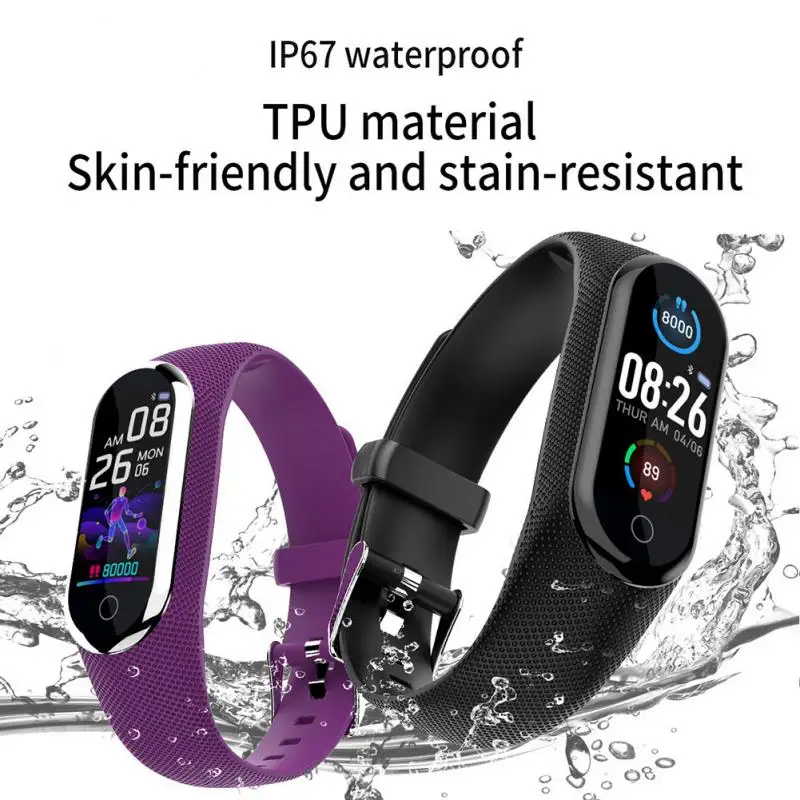 M8 Pulseira Inteligente, Freqüência Cardíaca, Sono, Monitoramento de Oxigênio no Sangue, Pedômetro Exercício, Bluetooth, Relógio Photo Call Reminder, Novo, 2023