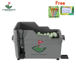 FUNGREEN Golf Ball Dispenser Half Automatic Golf Club Organizer No Power No Electricity Required Indoor Golf Practice Equipment