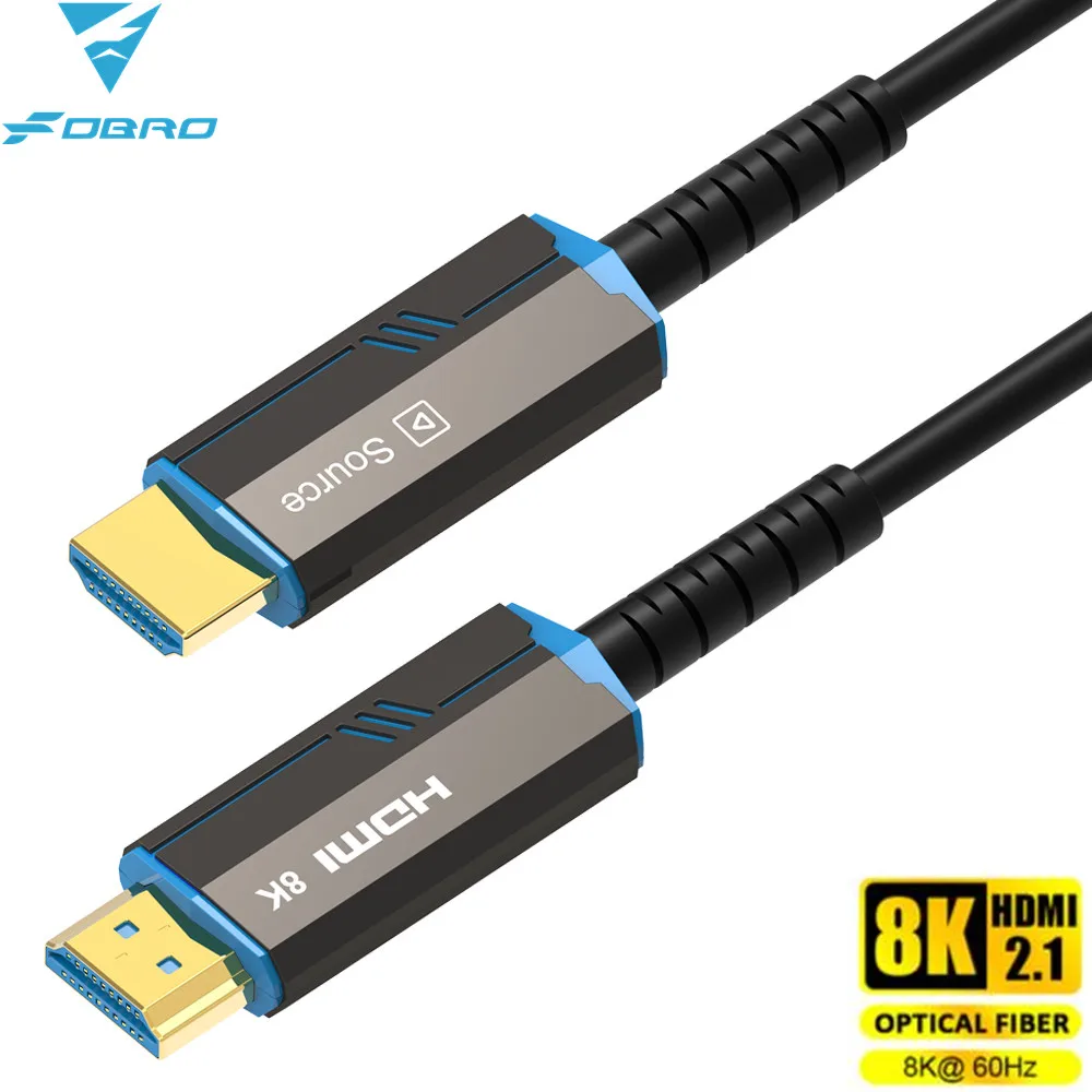 Fdbro 8K Hdmi 2.1 Kabel Glasvezel Hdmi Kabel 120Hz 48Gbps Hdcp Voor Hd Tv Box Projector Ps3/4 Ultra High Speed Computer