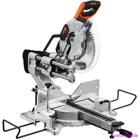 12-Inch 60-Tooth Double Bevel Sliding Compound Miter Saw with 15 Amp Corded Motor and LED Precision Alignment