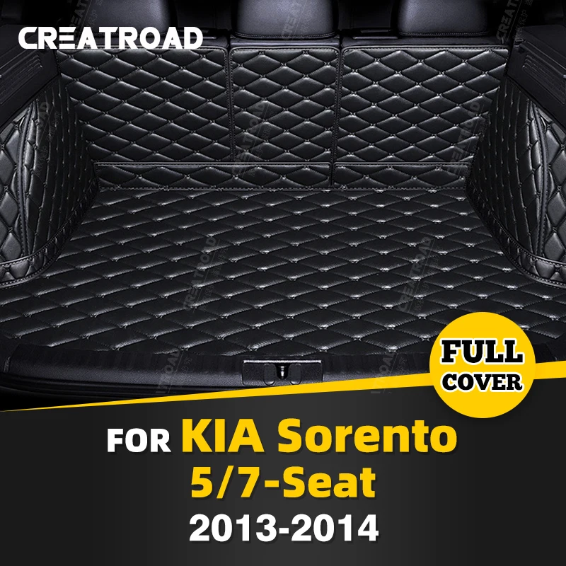 Auto Full Coverage Trunk Mat For Kia Sorento 5/7-Seat 2013 2014 Car Boot Cover Pad Cargo Interior Protector Accessories