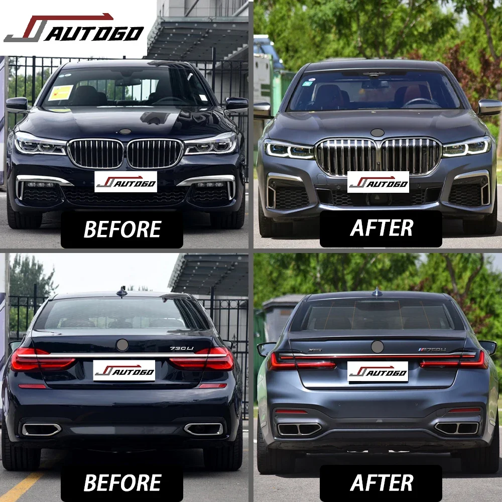 Auto Facelift Refit Body Kit assembly with Front+Rear Bumper For 7 Series G11 G12 2016-2022 Update to Racing M Performance