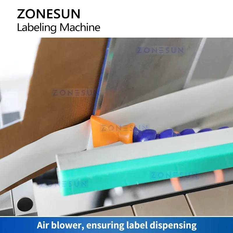 ZONESUN Applicatore automatico di etichette coniche Etichettatrice per bottiglie Contenitore conico Design personalizzato Attrezzatura per adesivi ZS-TB880