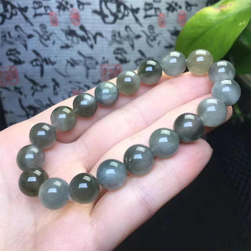 Natural Blue Rabbit Hair Quartz Bracelet Women Reiki Healing Fengshui Lucky Stretchy Mala Bangles Women Hoilday Gift 1pcs