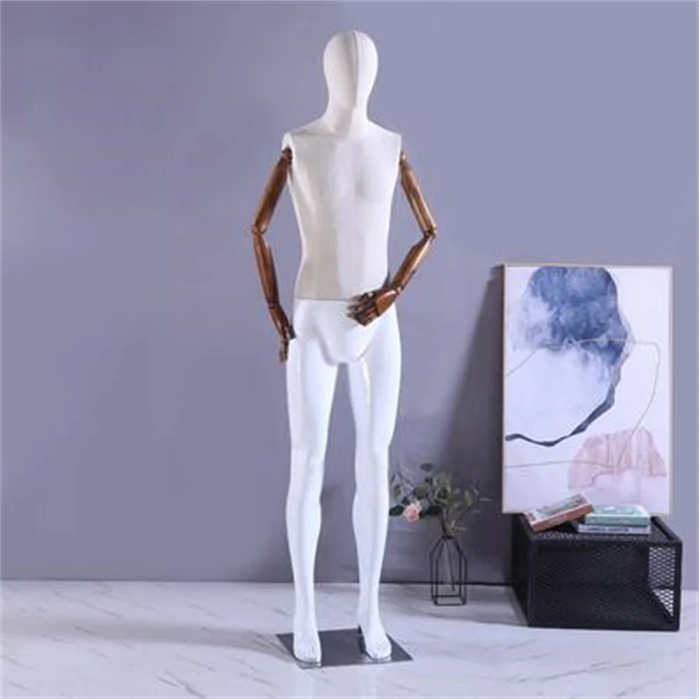 Full ABS Plastic Male Mannequin for Body Model, Display Stand, Wedding Dress, Clothing Store, Iron Base, Dummy Platform, D144