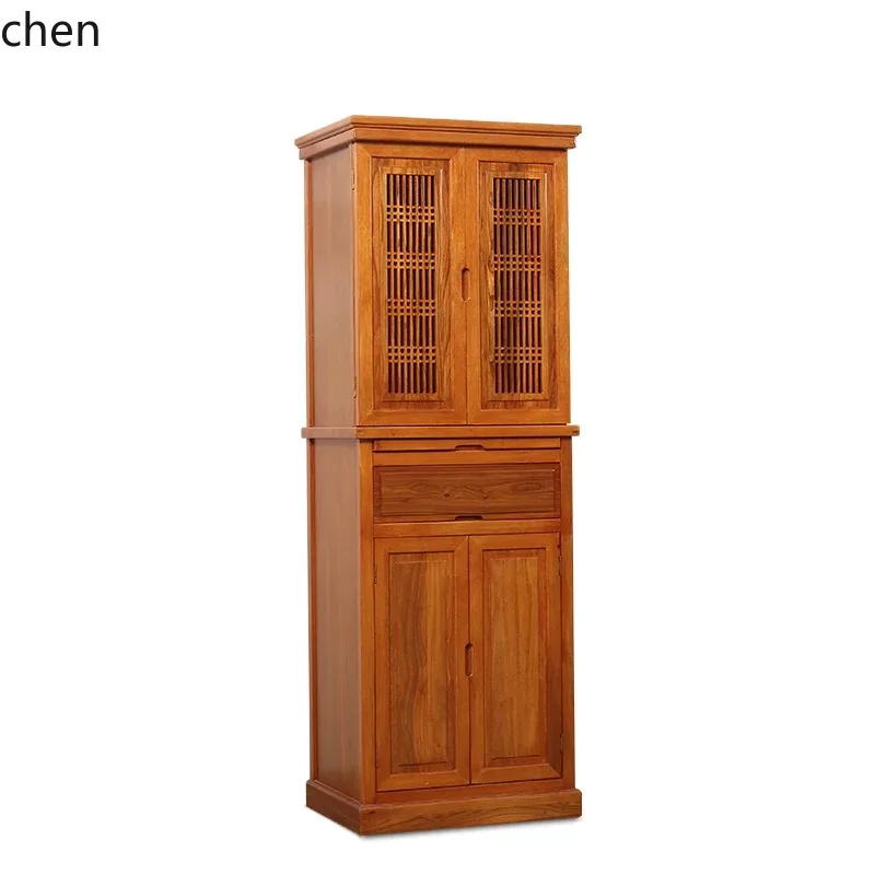 F-23     Solid Wood Buddhist Shrine With Door For Taiwan Guanyin Bodhisattva Guan Gong God Of Wealth Standing Cabinet Shrine