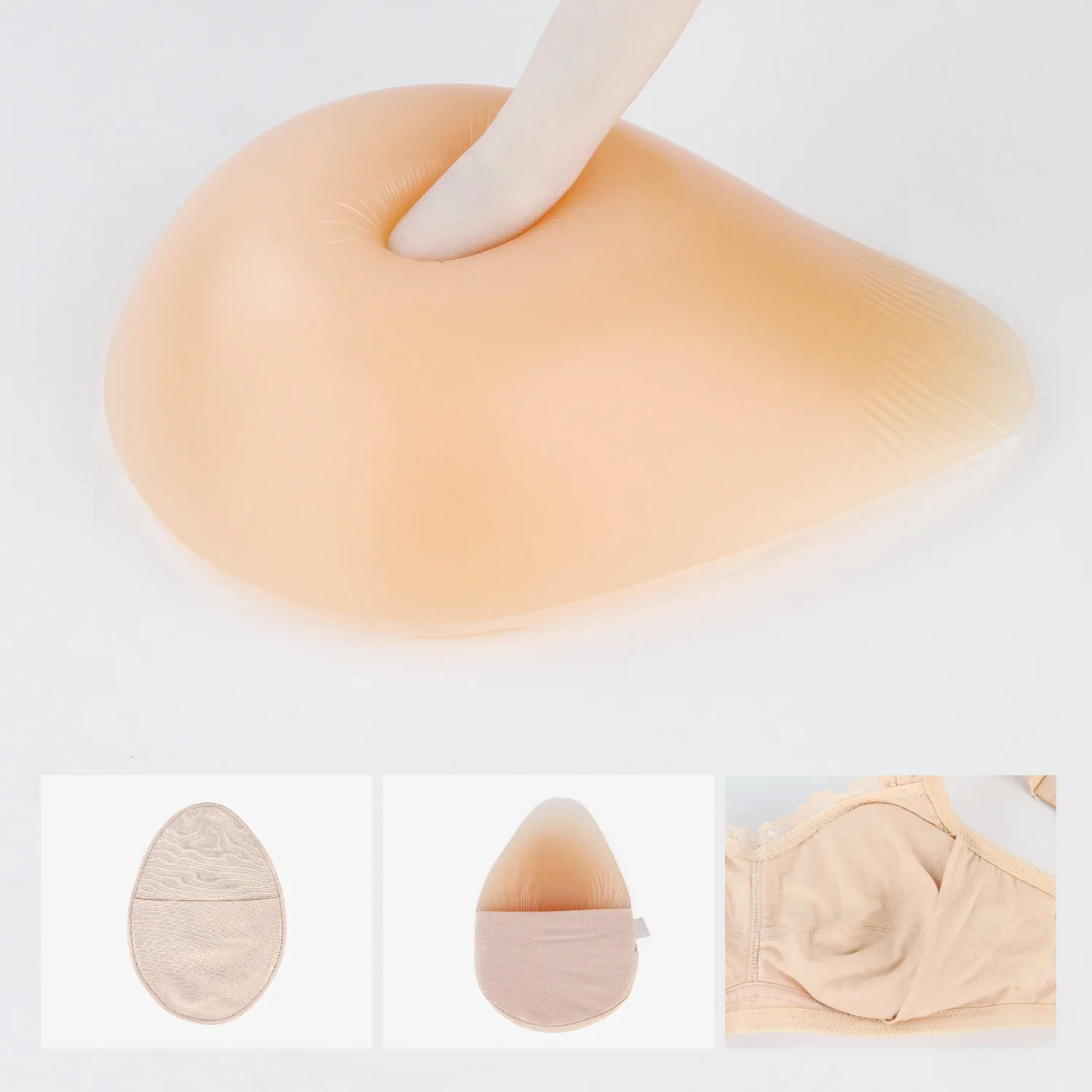 

Triangle Teardrop Shape Silicone Breast Form Artificial Breast 150-700g/pc Fake Boob Big Tits for Mastectomy Women