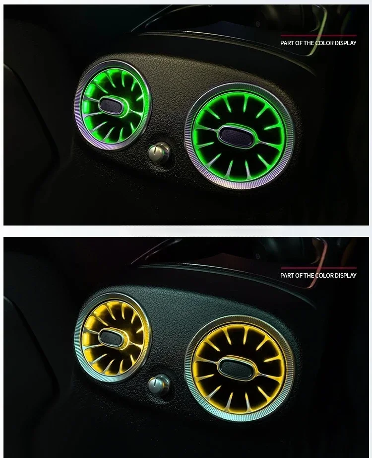 New For Mercedes Benz C-Class W205 GLC X253 Rear air conditioning turbine vent atmospheric lighting LED ambient light