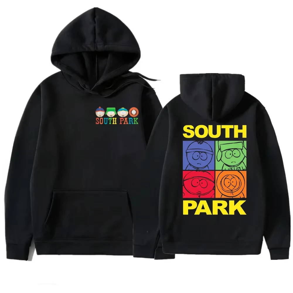 

2026 New Interesting Printed Hooded Shirt with Cartoon Pattern "EAT ME" S - Southpark Anime Men's Retro Round-neck Shirt Winter