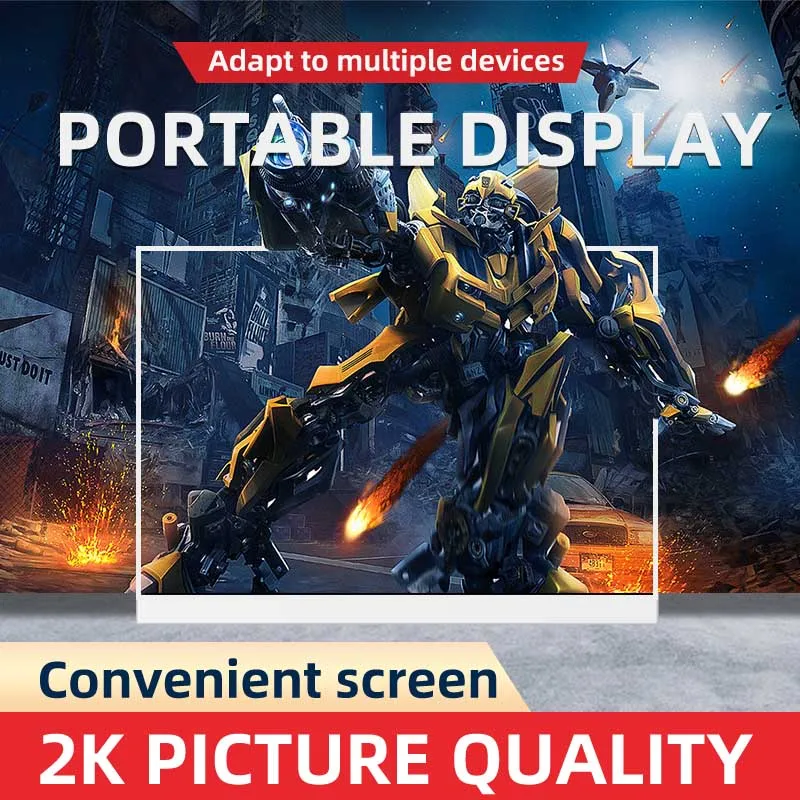 Monitor Portátil para Laptop Display Duplo Extensível Hdr Ips tipo c Tela Hdmi Estendida 15 Polegada 2k 60hz 100 Srgb 500cd