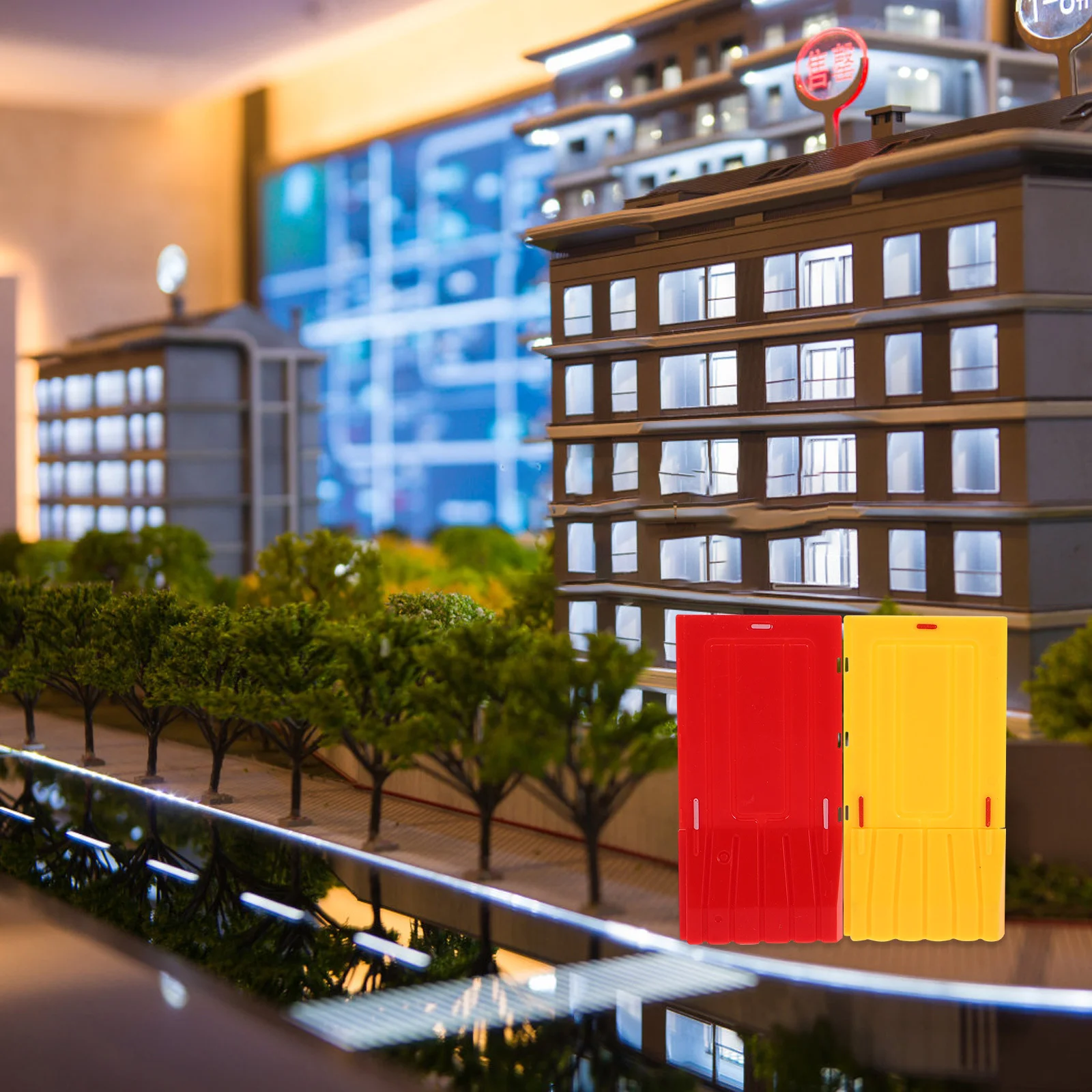 

32Pcs Miniature Construction Fence Realistic Texture for Micro Landscape Garden Village Scene Decoration Driveway Fence